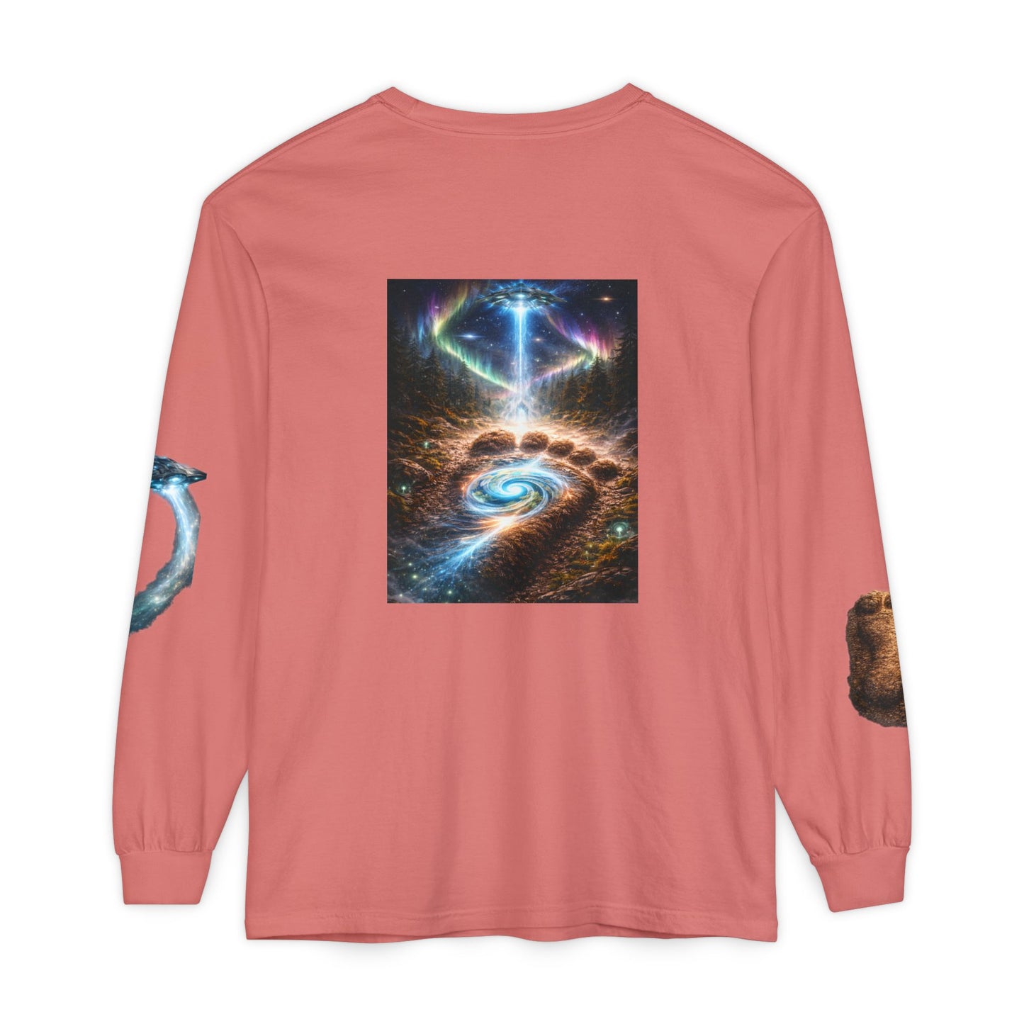 The Imprints of Our First Ancestors Long Sleeve Cosmic Sasquatch Guardian Tee