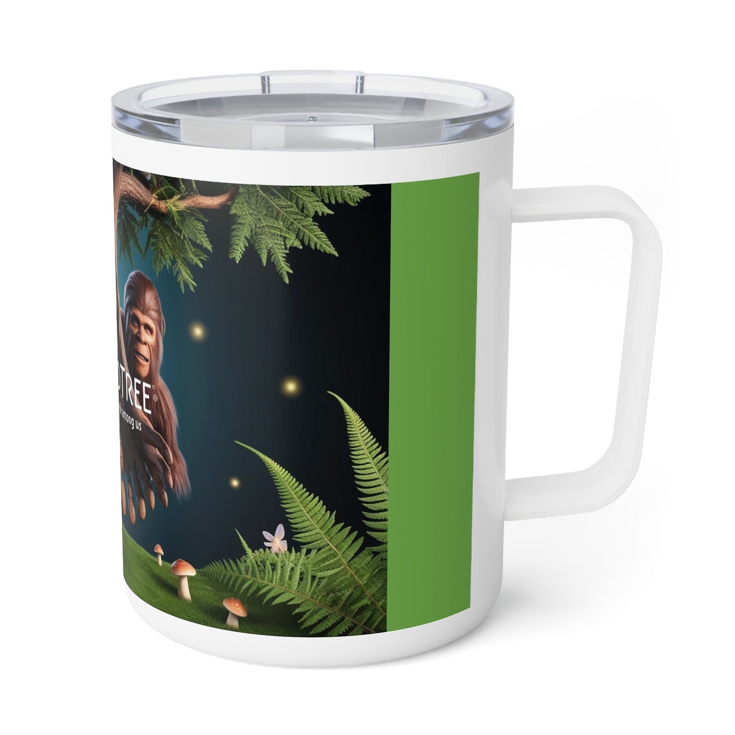 Insulated Coffee Mug - KindredTree Bigfoot Design with Nature Theme