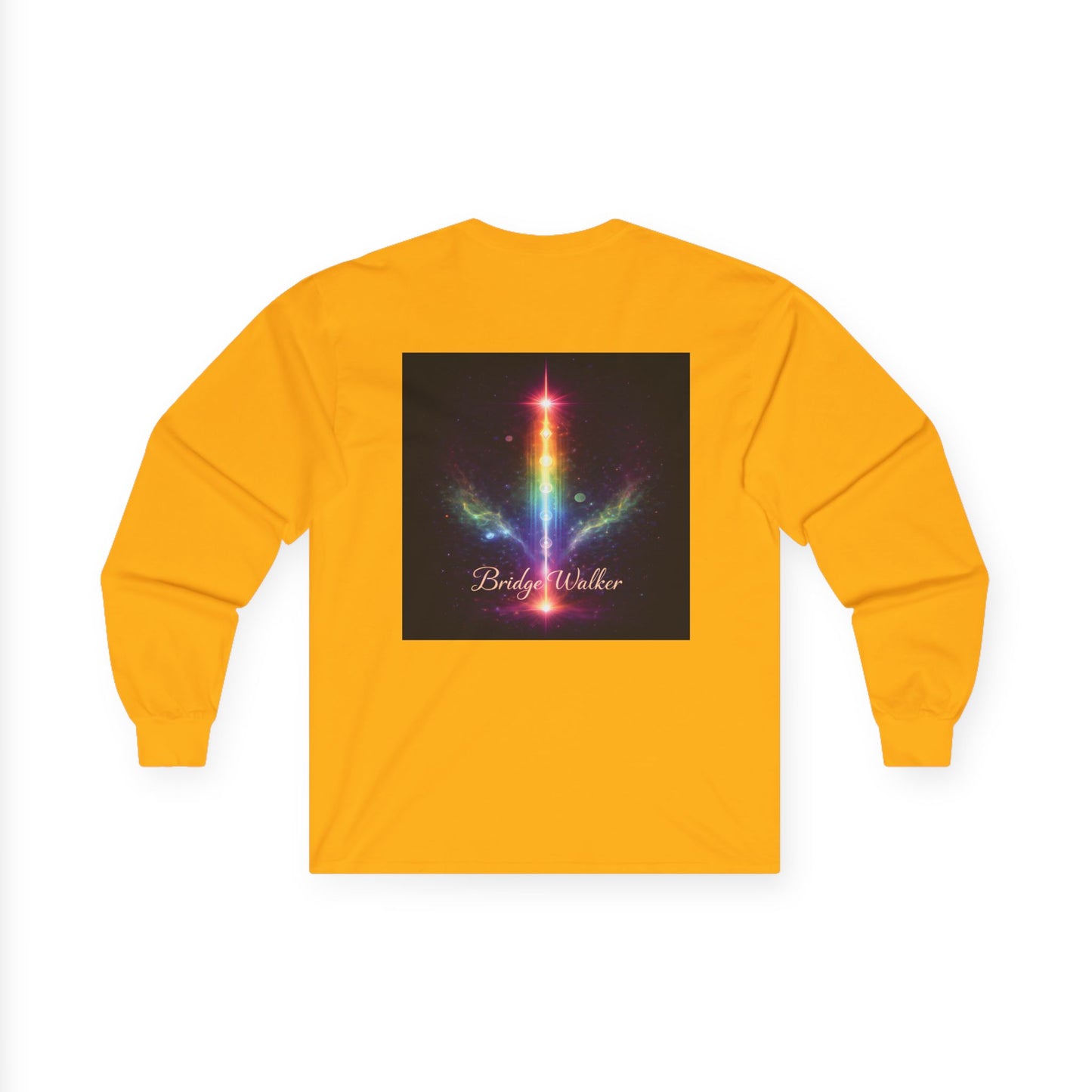 Long Sleeve Tee — "Bridge Walker" Spiritual Cosmic Portrait