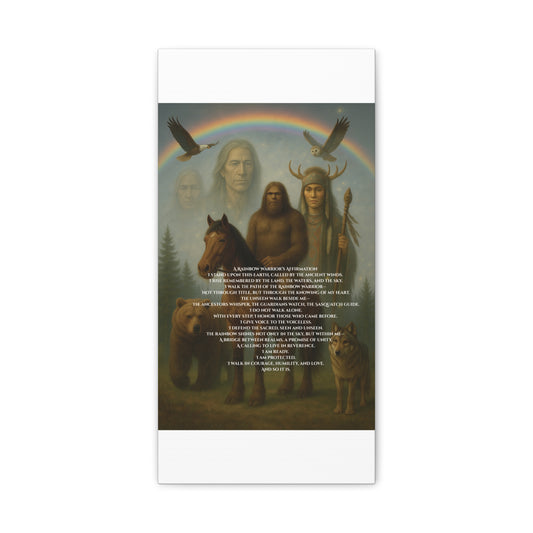 Canvas Wall Art - Guardian Sasquatch on Horse Spirit Animals Matte Canvas