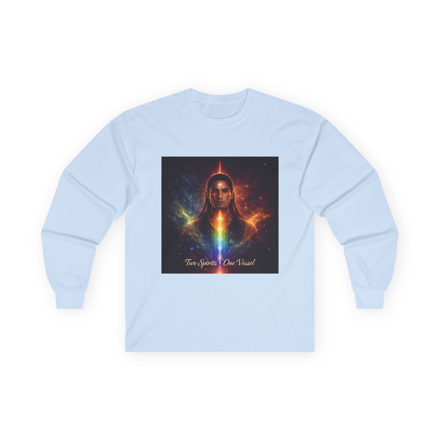 Long Sleeve Tee — "Bridge Walker" Spiritual Cosmic Portrait