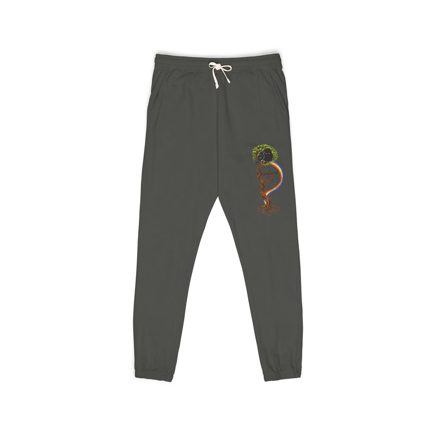 KindredTree- Guardian Roots Embroidery Joggers Fleece Sweatpants