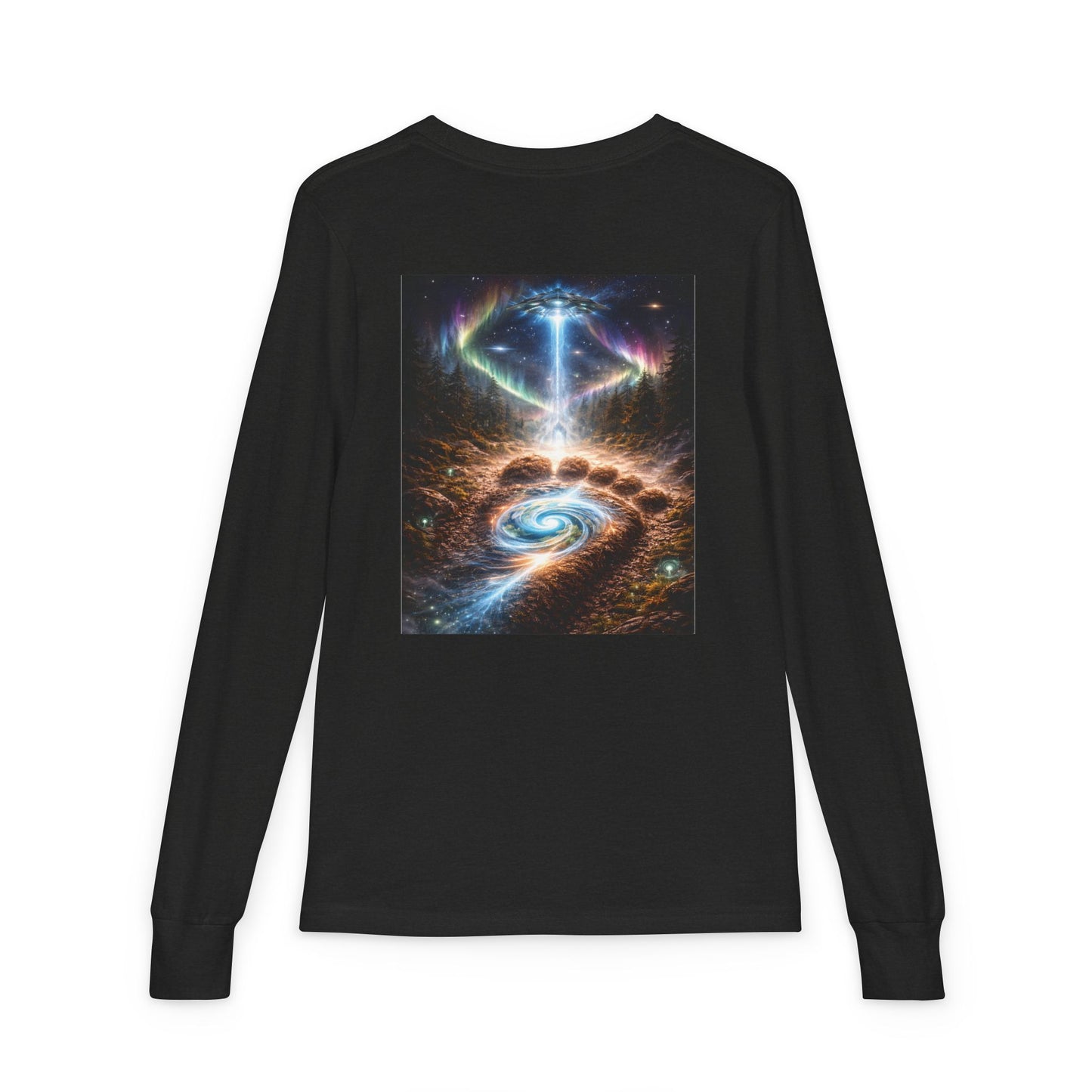 Youth Long Sleeve Tee — Elder Sasquatch and Eagle Galaxy Design