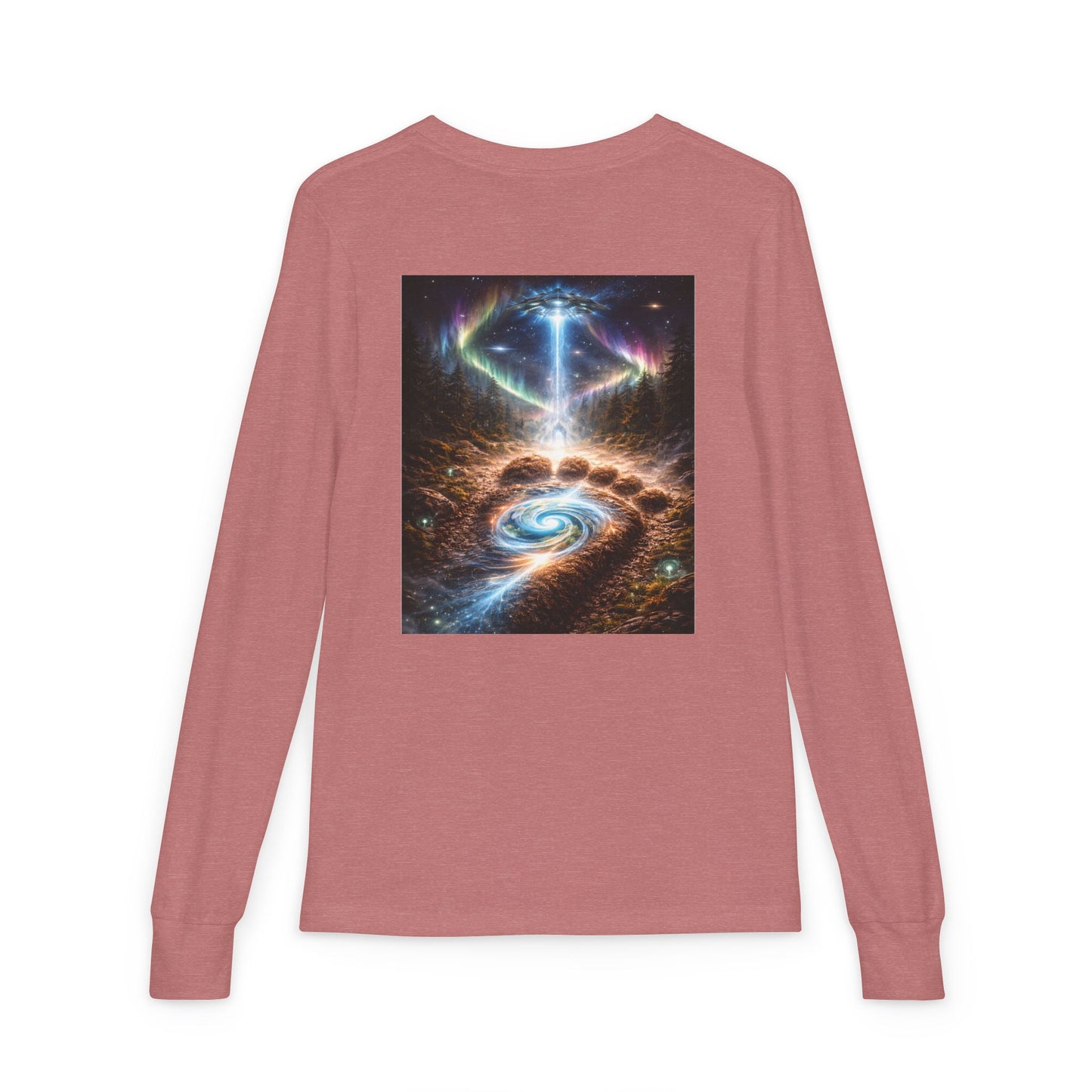 Youth Long Sleeve Tee — Elder Sasquatch and Eagle Galaxy Design