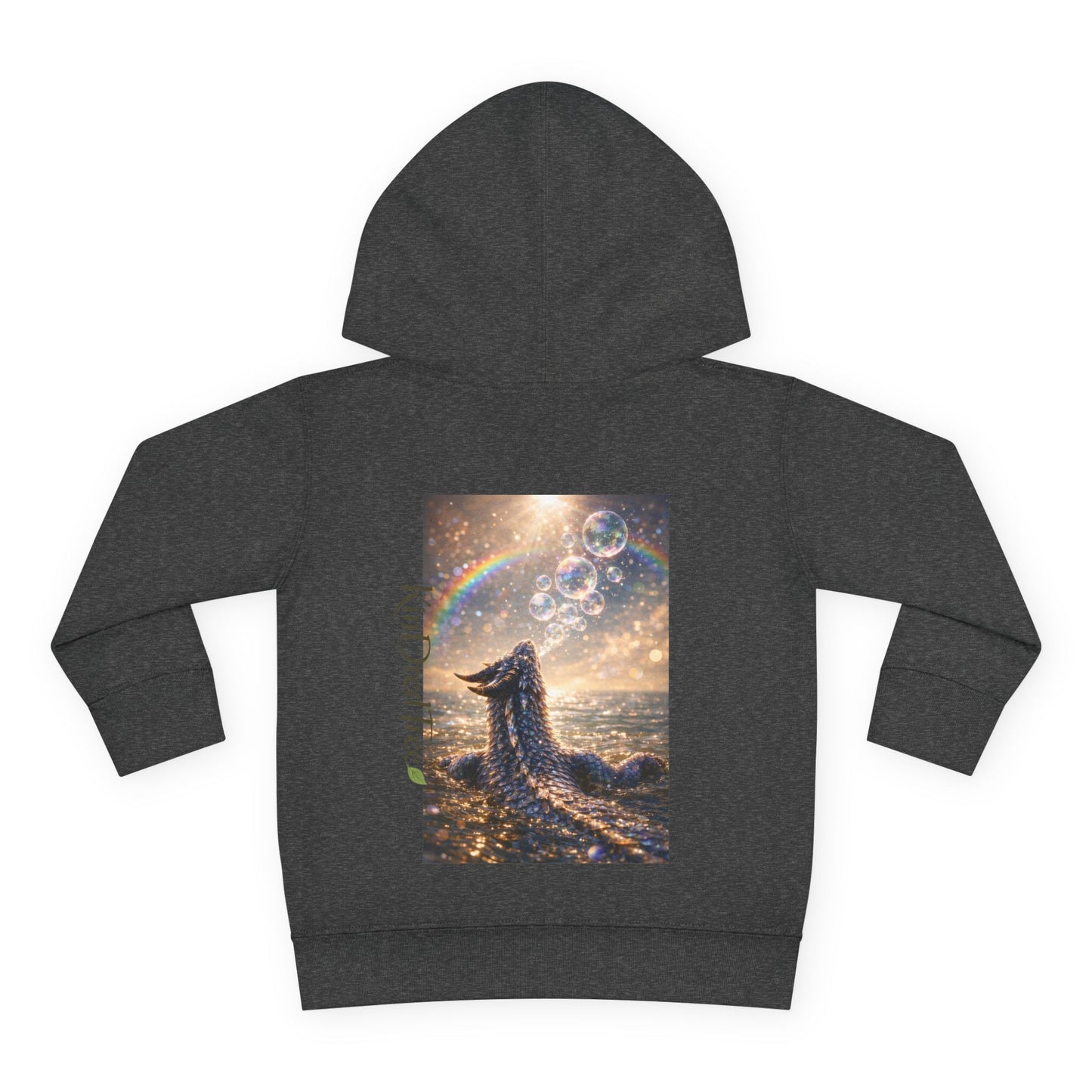 Toddler Hoodie — Sparkling Sea Dragon with Rainbow & Bubbles