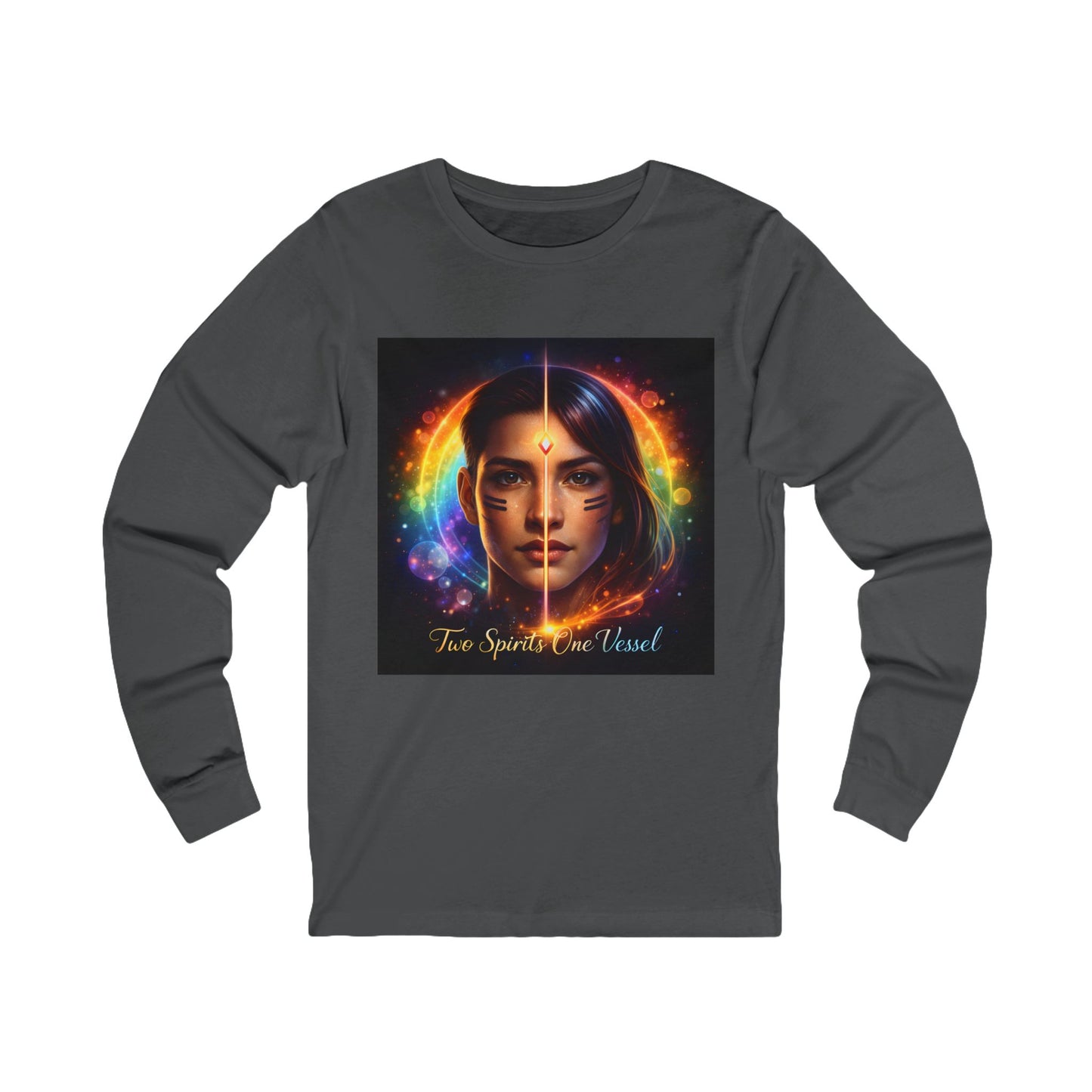 Spiritual Rainbow Soul Long Sleeve Tee — "The Spirit is One"
