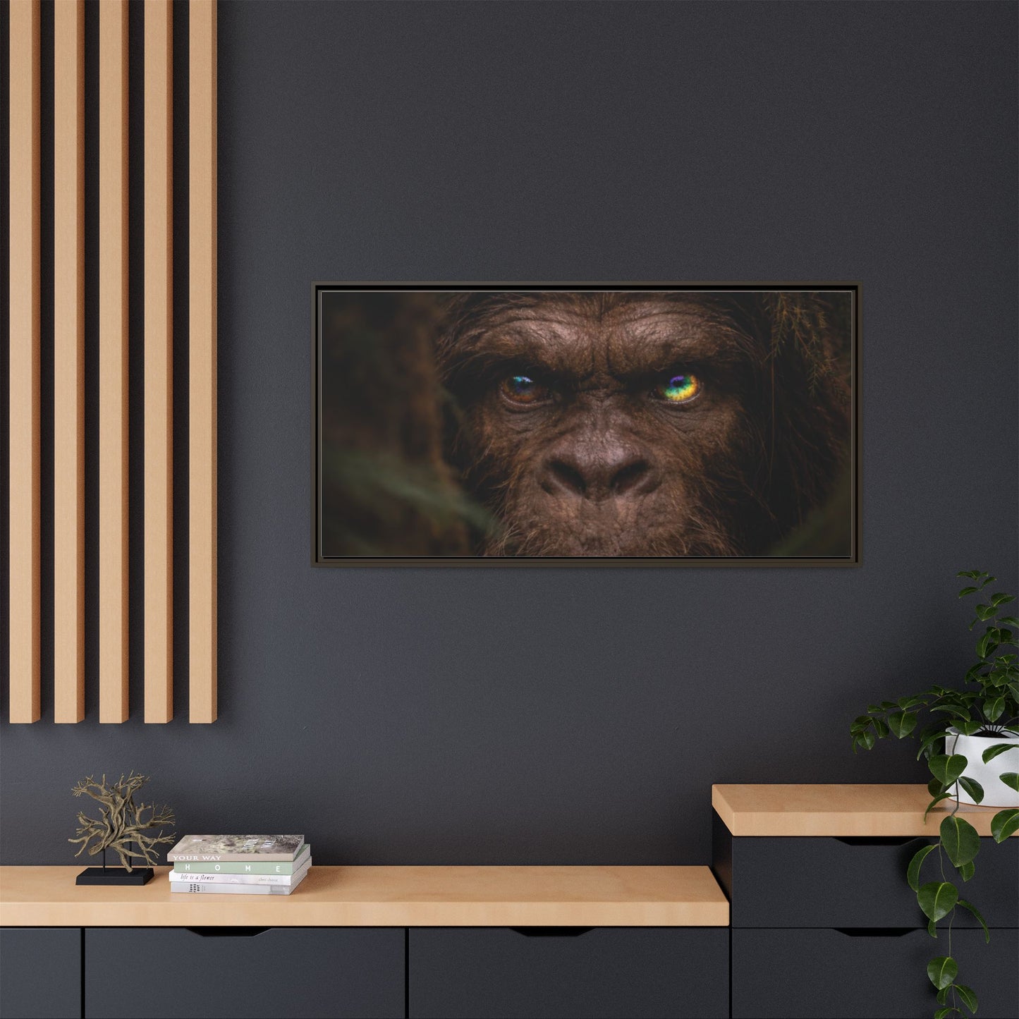 Their Eyes of the Living Rainbow- The Sasquatch People  Portrait Wall Art