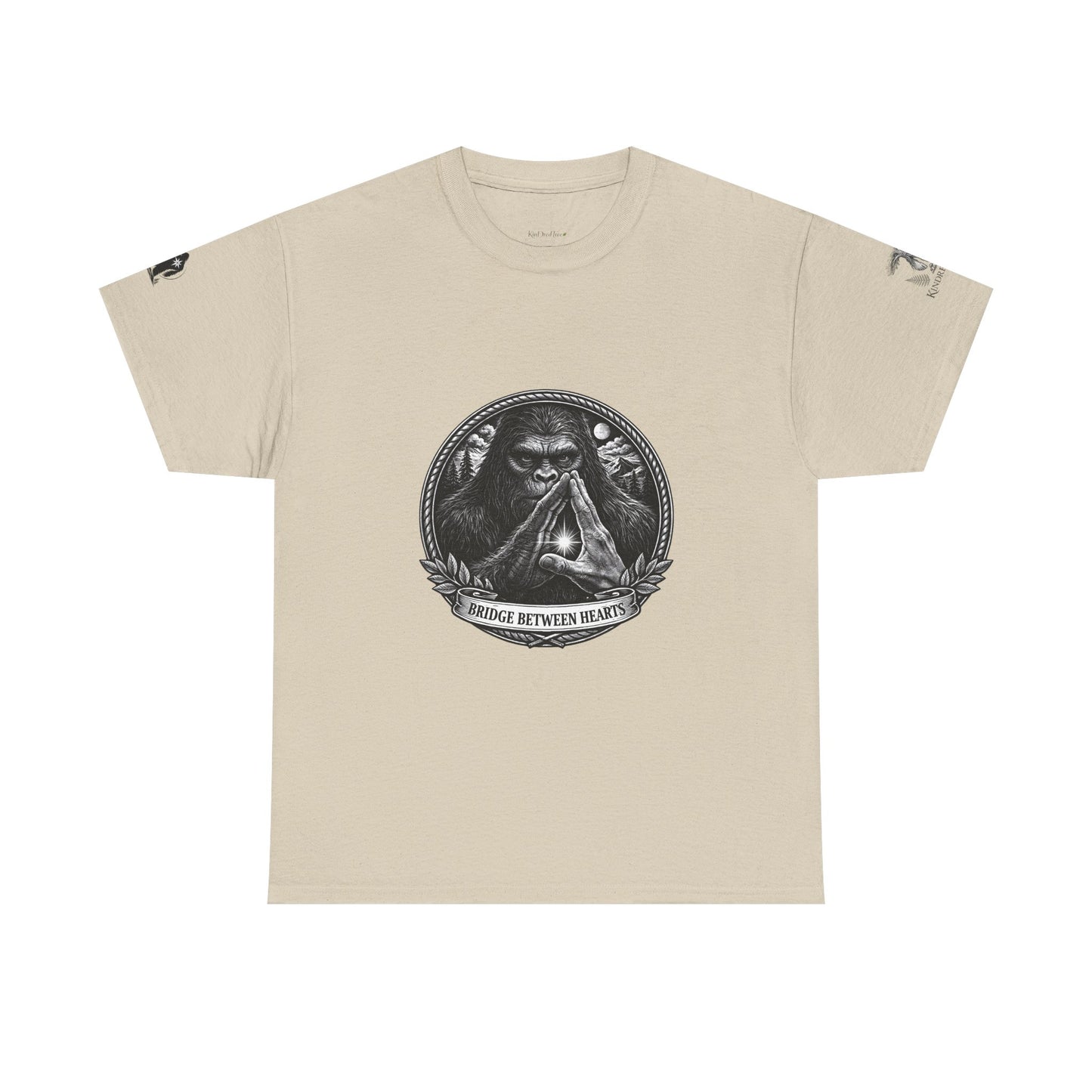 Sacred Bond with Forest Elders Guardians Sasquatch and Human Alliance  Tee — "Balance Between Non Mythic Guardians " Graphic T‑Shirt