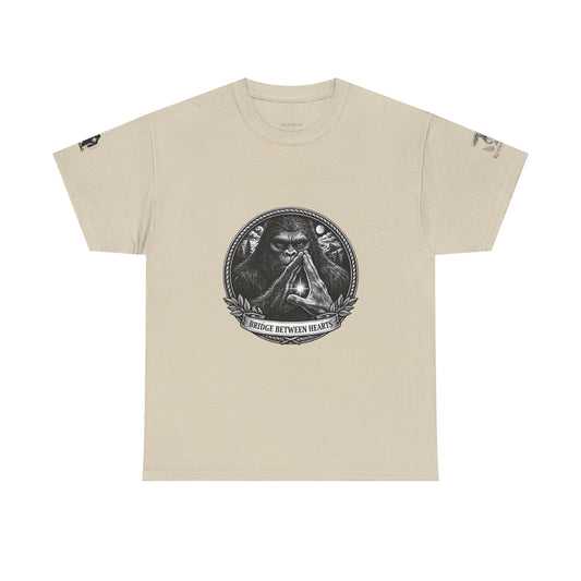 Sacred Bond with Forest Elders Guardians Sasquatch and Human Alliance  Tee — "Balance Between Non Mythic Guardians " Graphic T‑Shirt
