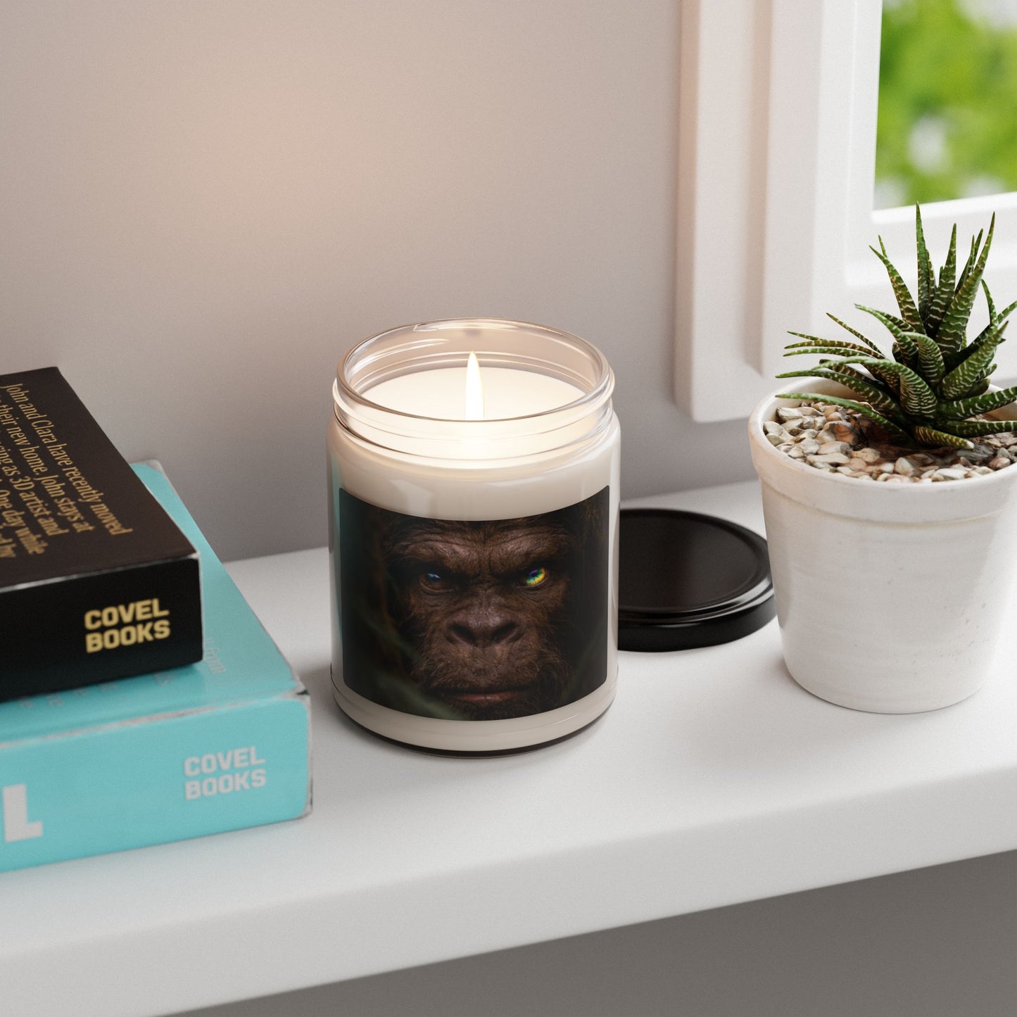 Sasquatch Guardian Eyes of the Living Rainbow- 9oz Scented Jar Mason candle