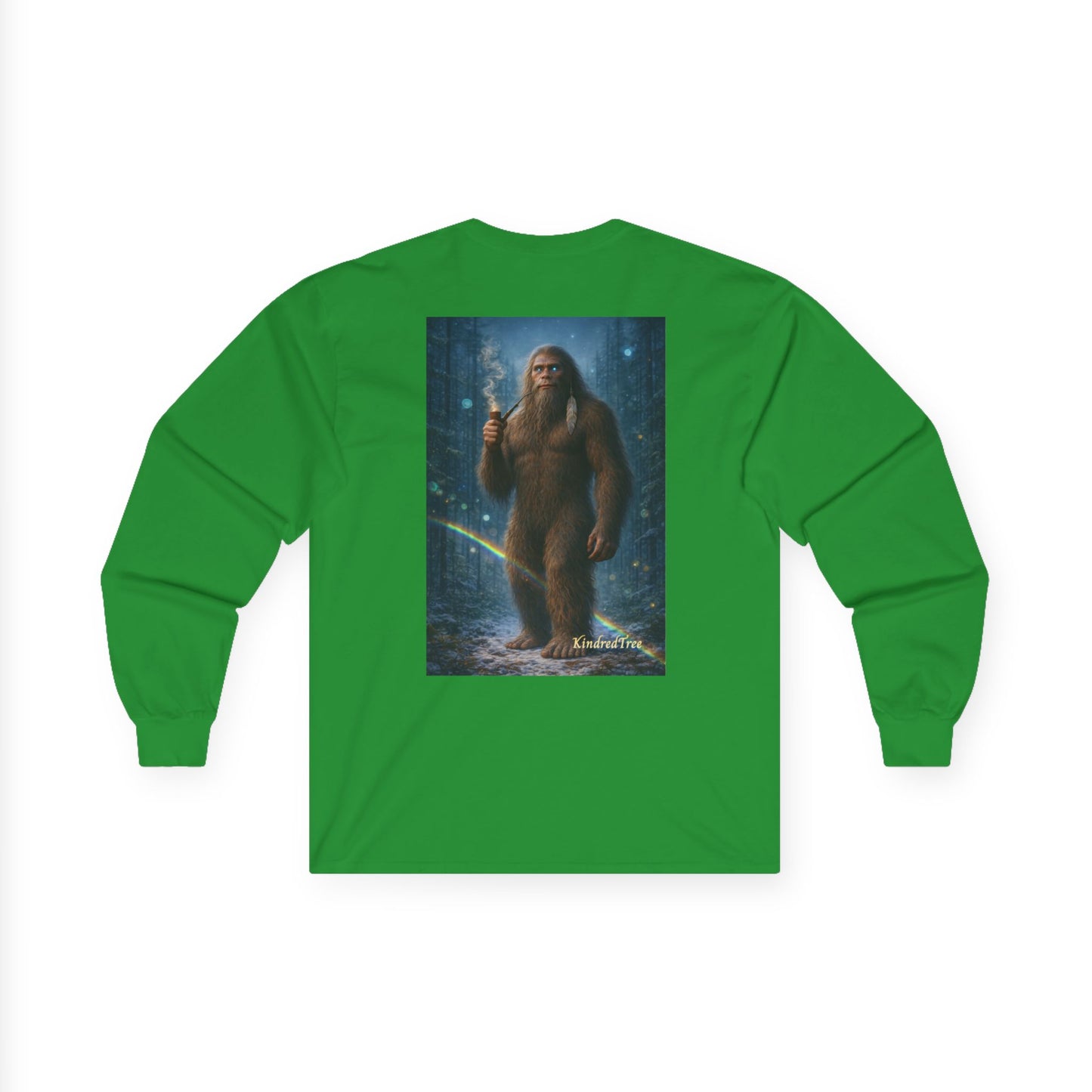 Bigfoot Forest Graphic Tee — Sasquatch Illustration Long Sleeve
