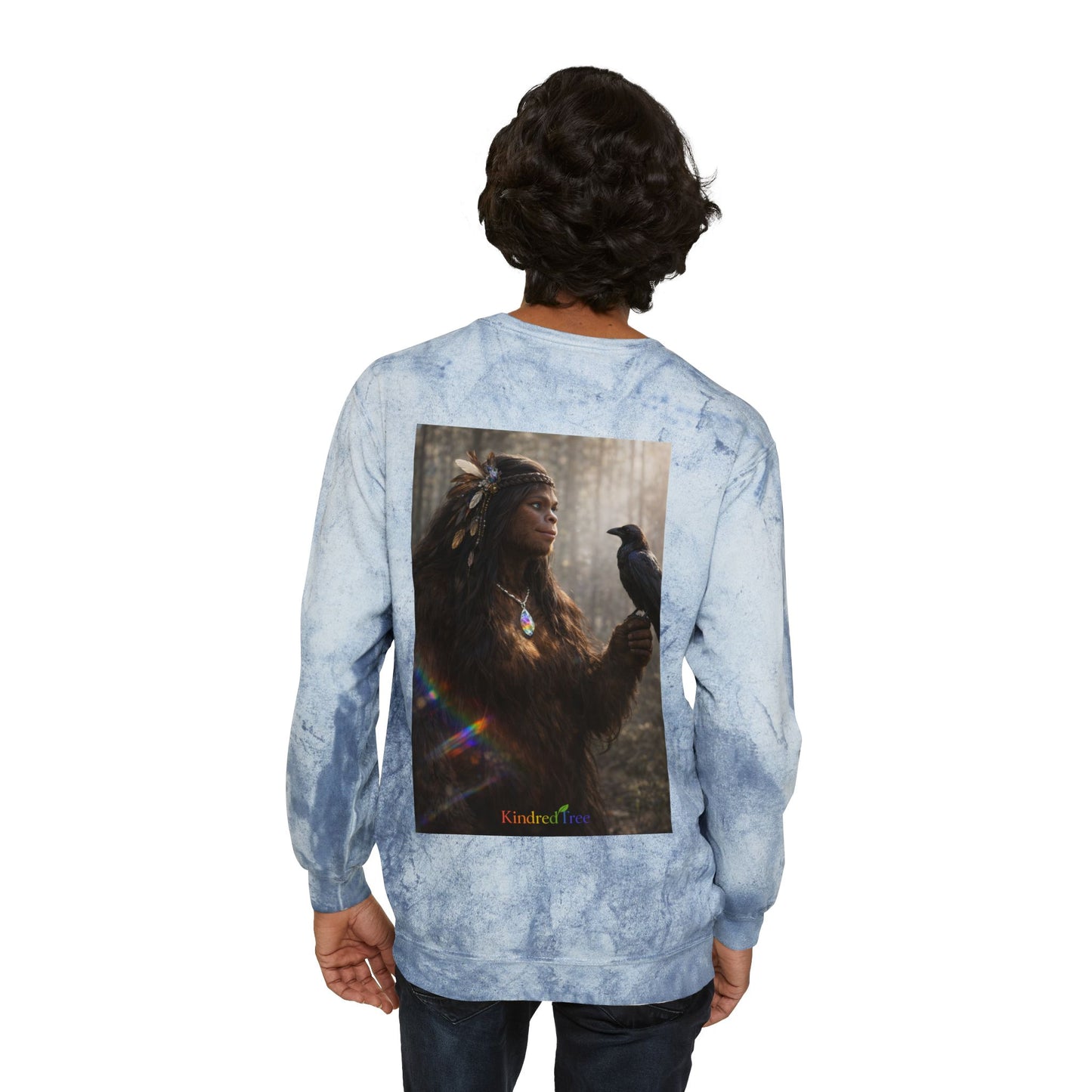 Sasquatch Royal Guardian, Eyes of the Living Rainbow- Crewneck Sweatshirt