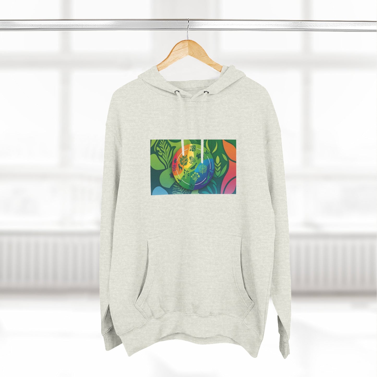 Three-Panel Fleece Hoodie