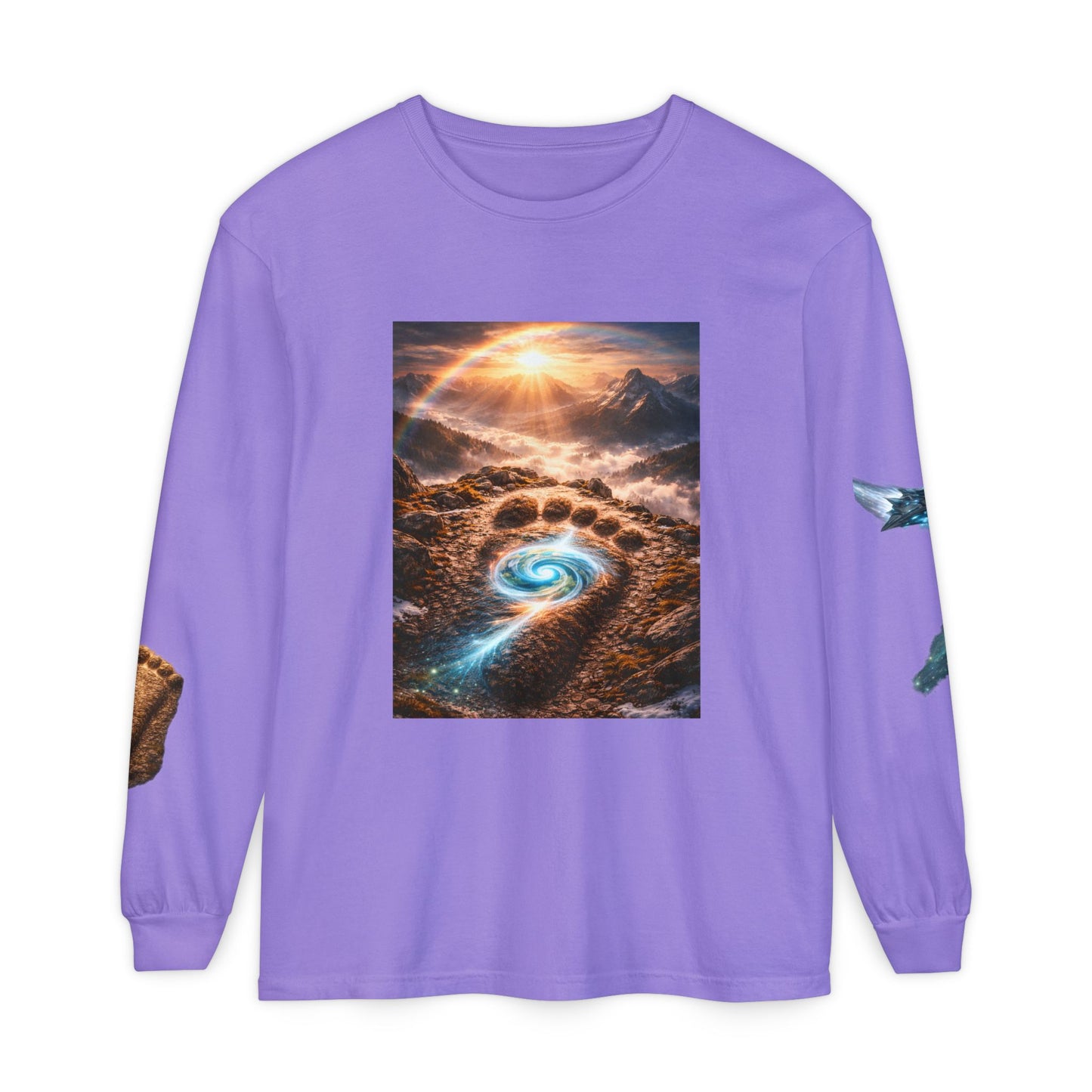 The Imprints of Our First Ancestors Long Sleeve Cosmic Sasquatch Guardian Tee