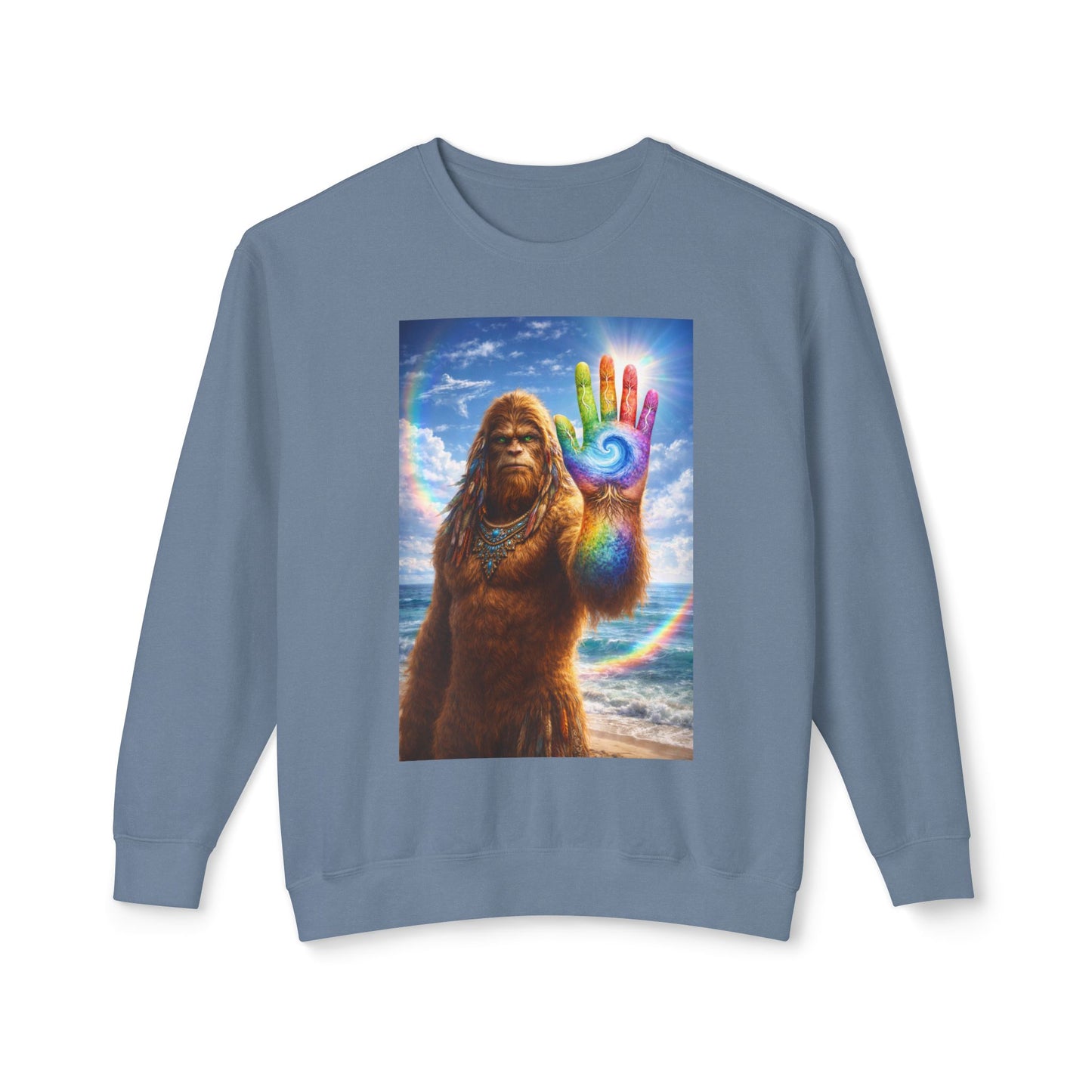 ALL LIFE MATTERS — The Sasquatch Forest Elder’s- Hand Crewneck Sweatshirt