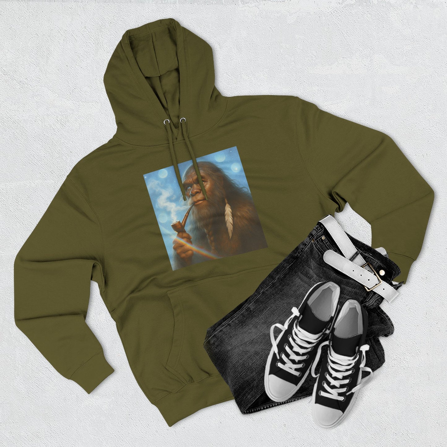 Sasquatch Prince of the Rainbow Forest Hoodie