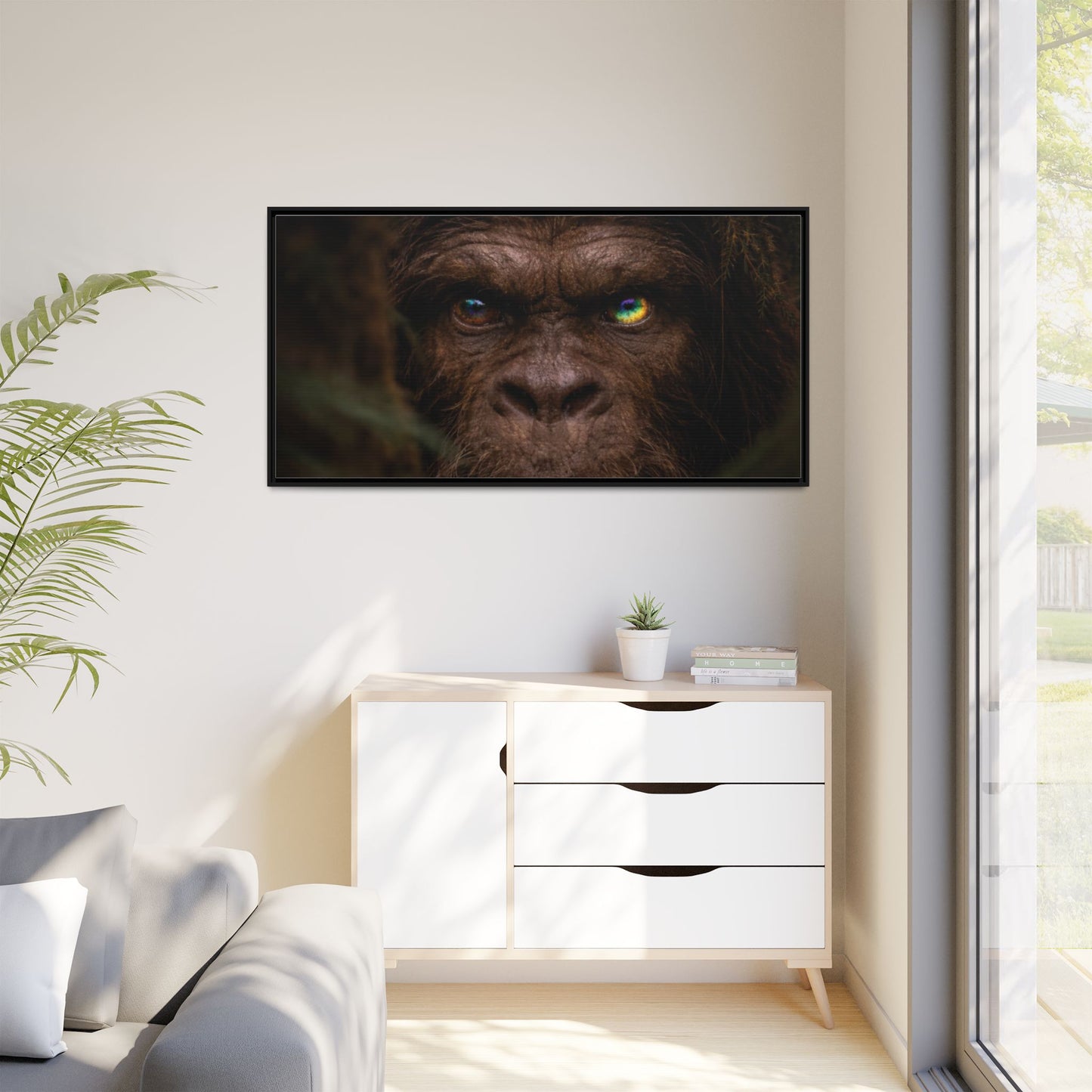 Their Eyes of the Living Rainbow- The Sasquatch People  Portrait Wall Art
