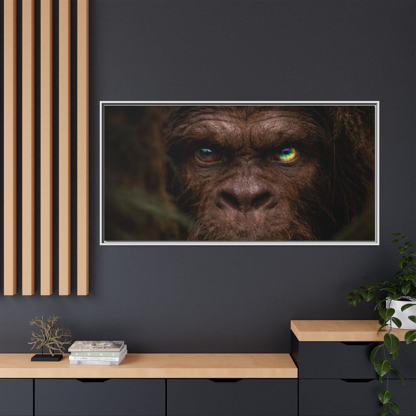 Their Eyes of the Living Rainbow- The Sasquatch People  Portrait Wall Art
