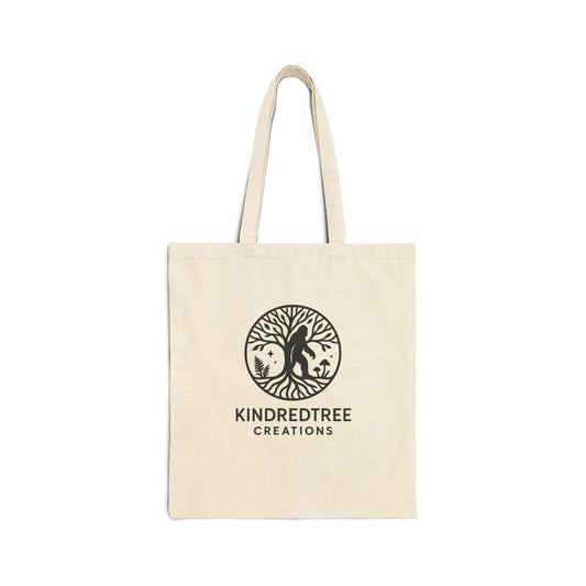 Kindred Tree Logo Cotton Canvas Tote Bag — Eco-Friendly Market & Book Bag