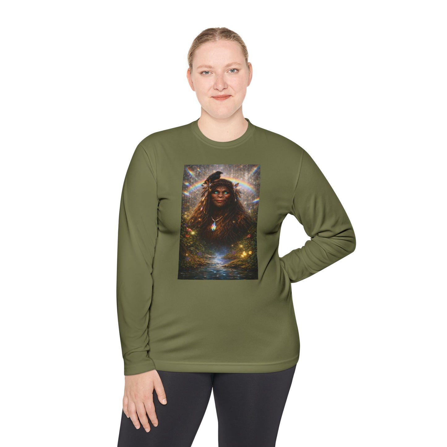 Guardian of the Rainbow Veil- Unisex Lightweight Long Sleeve Tee