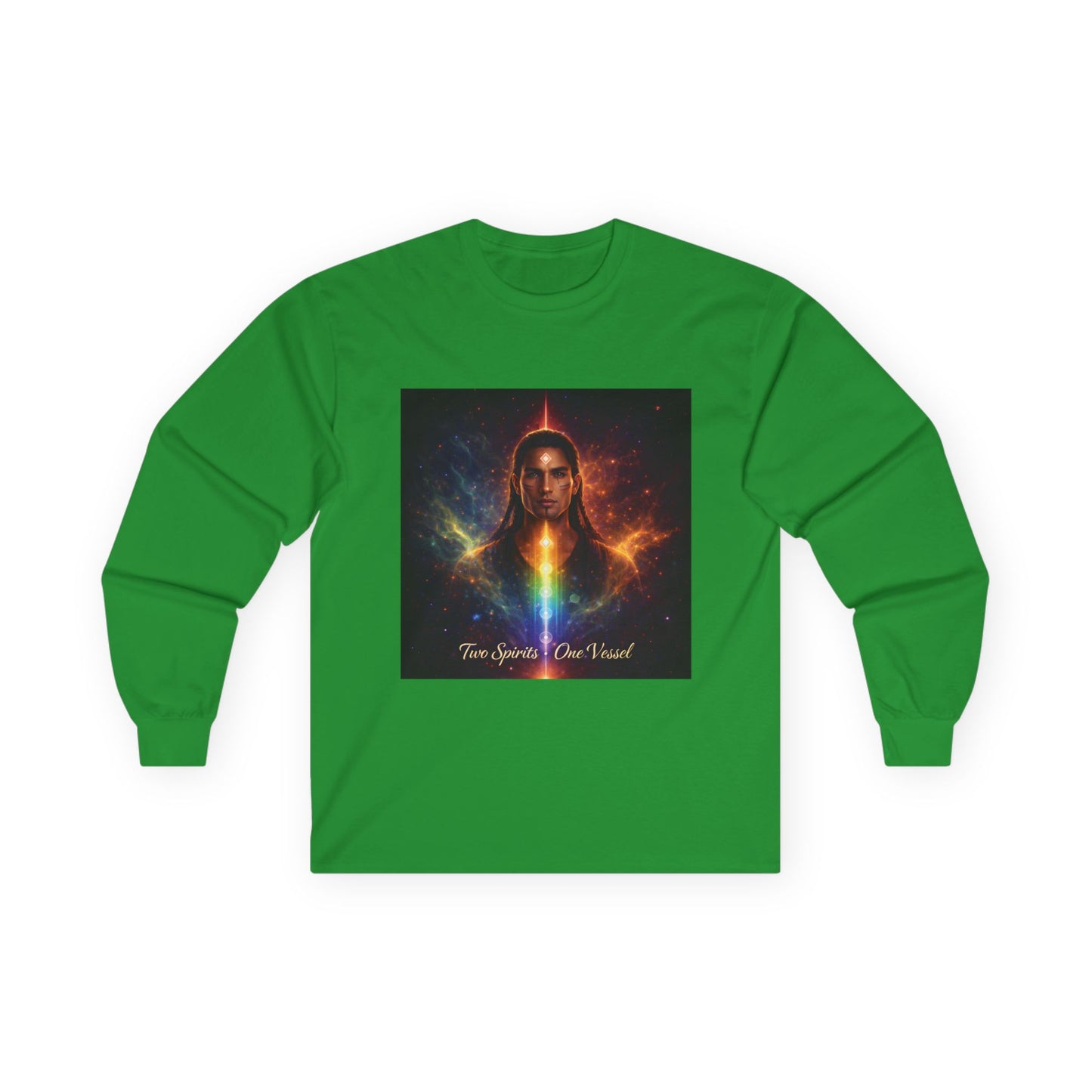 Long Sleeve Tee — "Bridge Walker" Spiritual Cosmic Portrait