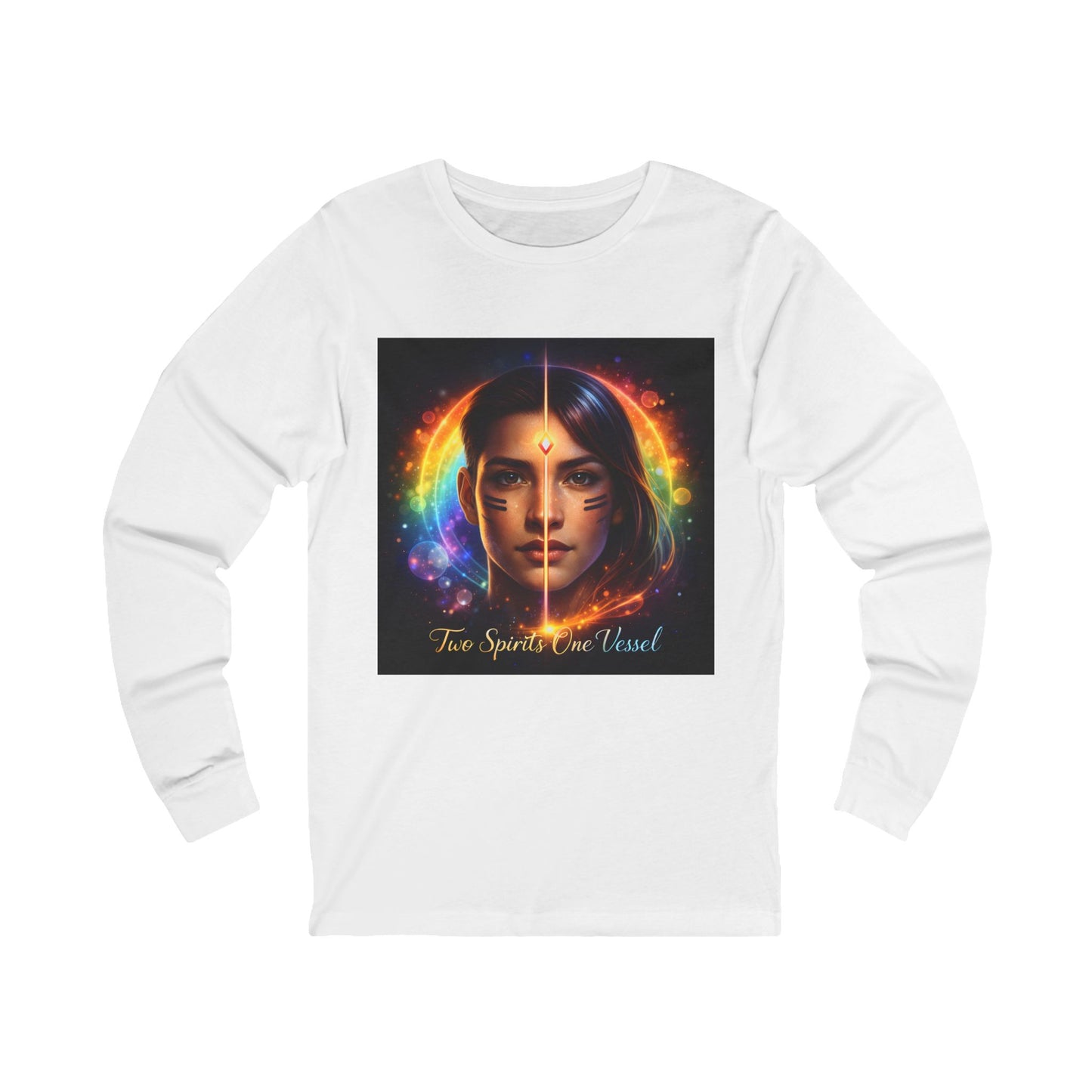 Spiritual Rainbow Soul Long Sleeve Tee — "The Spirit is One"